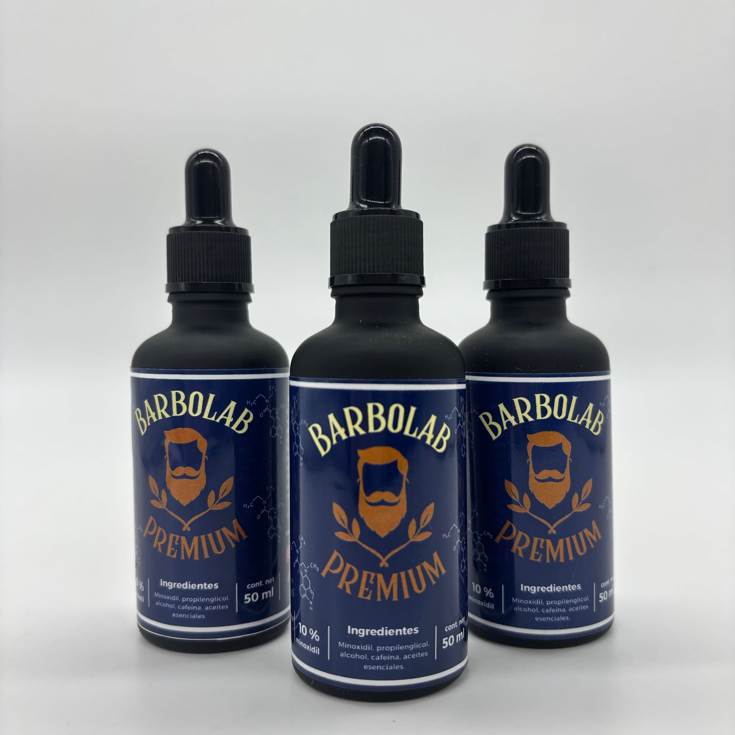 3x2 Minoxidil Estimulante Para Barba Y Cabello Con Cafeína--50m (4.5 meses de tratamiento)